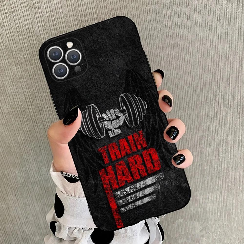 

Gym Fitness Bodybuilding Phone Case For iPhone 15,14,13,12,11,Plus,Pro Max,XS,X,XR,SE,Mini,8,7 Soft Silicone Black Cover iPhone15