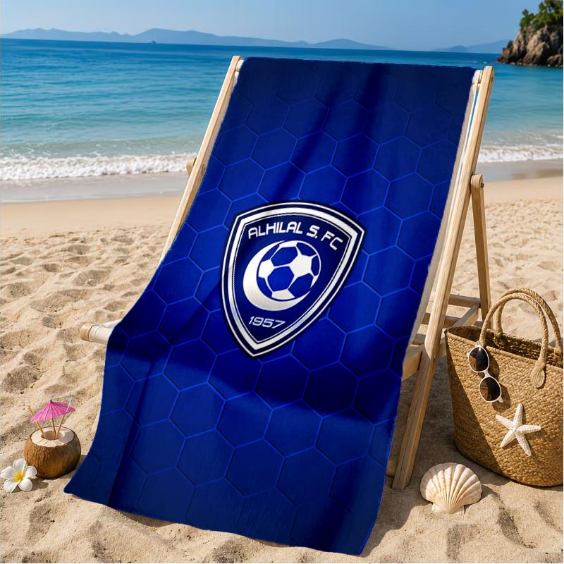 Blue Football Team Beach Towel, Microfiber Beach Towel, Perfect For Pool, Beach, Travel, Home Decor Beach Party Fan Gifts