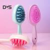 Doppelseitige, gezahnte Shampoo-Bürste, langer Griff, Kopfhautmassage, tragbarer Kamm zum Entwirren von nassem und trockenem Haar, Haarreinigungswerkzeug, Körperwäscher