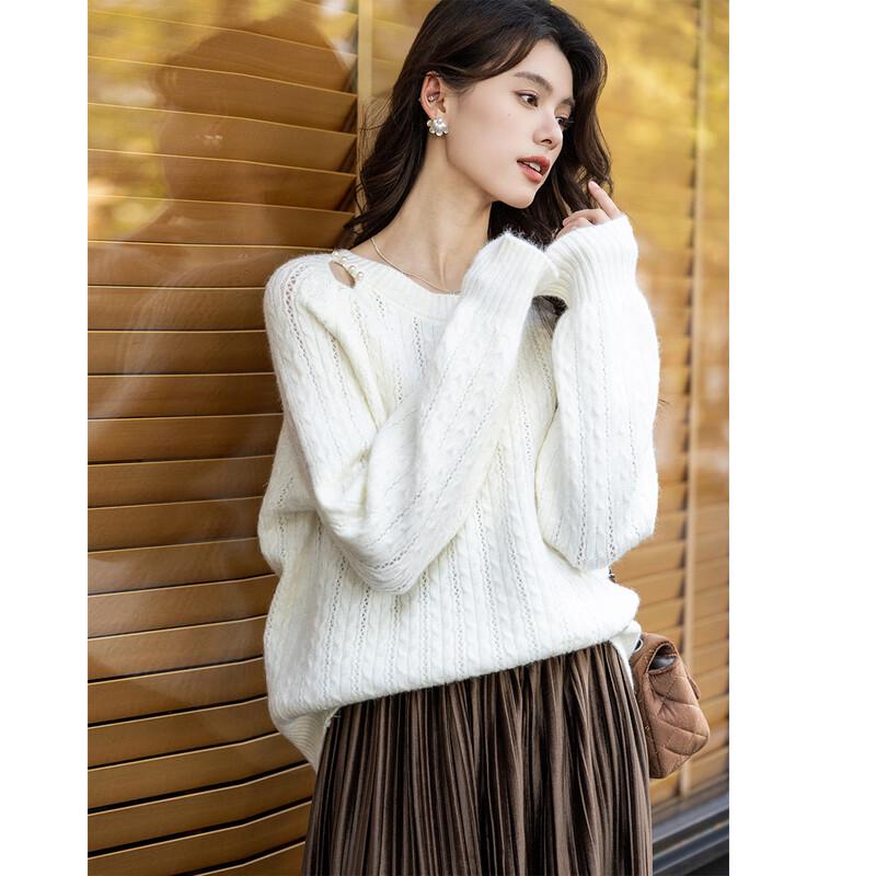 Mokaana Women's Urban Casual Long Sleeve Knit Sweater