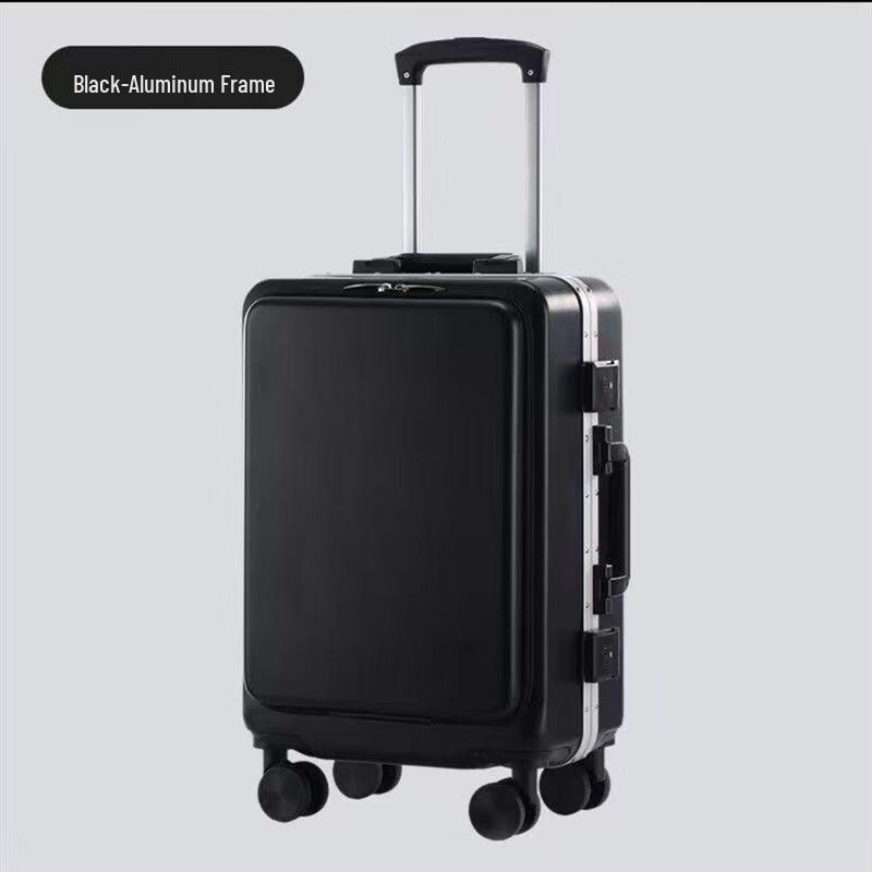 Lishen Aluminum Frame Front-Opening Travel Suitcase