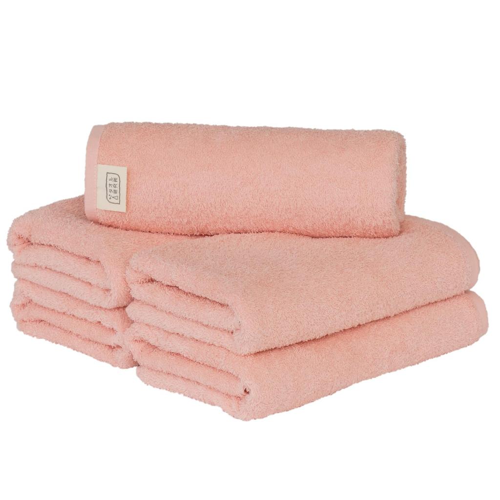Towel Laboratory Reason for Mini Bath Pink Set of Easy to JapanTechnology [The Lightness] #006 Towels, (Light Red), 5, Quick-Drying, Thin, Wring,