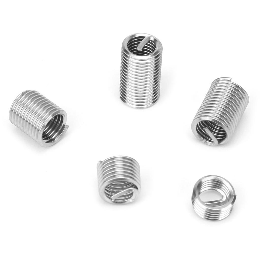 80PCS  M8*1.25 Stainless Steel Coiled Wire Helical Screw Threaded Inserts Set