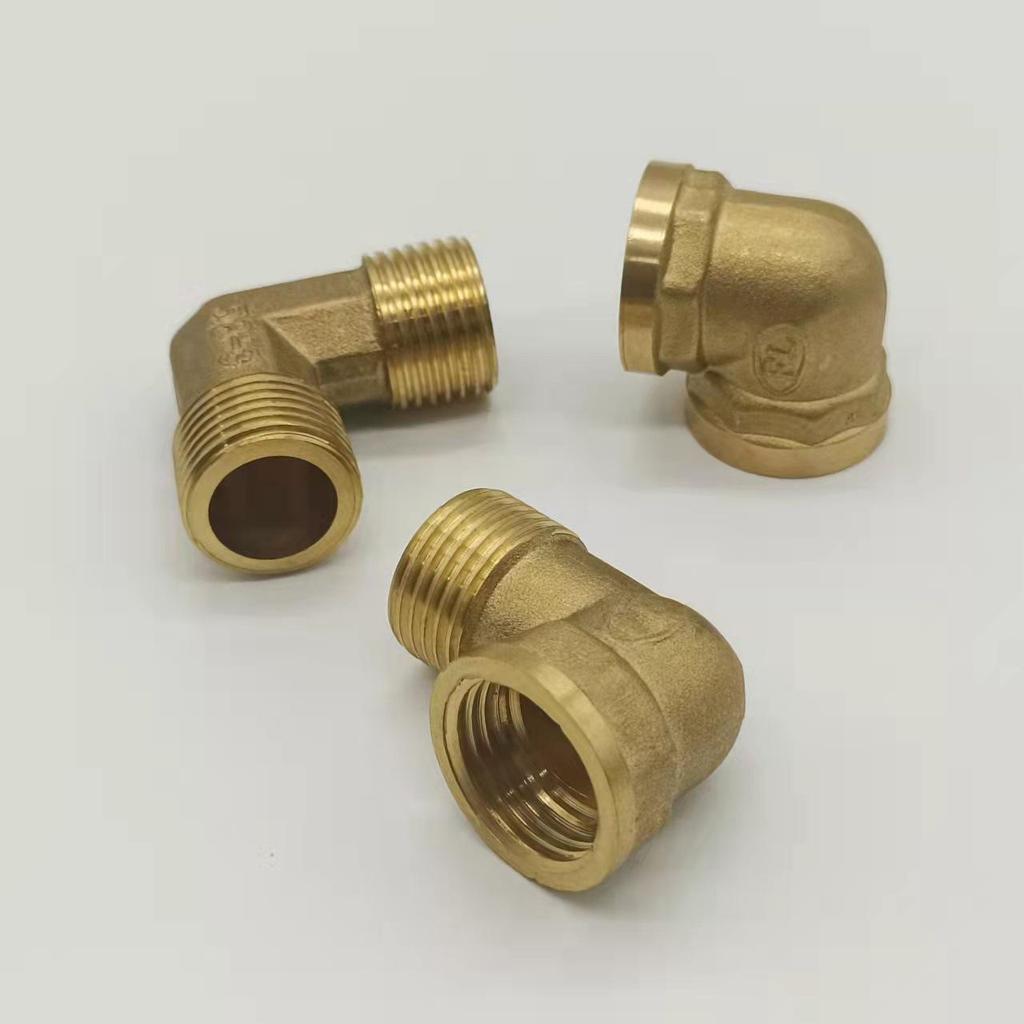 4-Point Copper Male Elbow Tee Union with Internal/External Thread for Plumbing and Pipe Joint Accessories