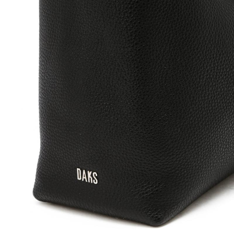 Daks Black Genuine Leather Soft Hobo Shoulder Bag Dcba6f100bk