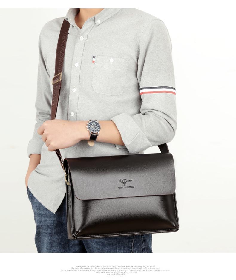 Herren Business Aktentasche und Umhängetasche aus echtem Leder mit großem Fassungsvermögen