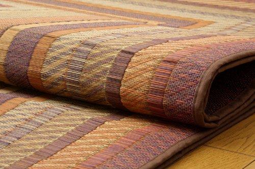 IKEHIKO Igusa Rug, Made In Japan, Triple-Weave, DX Gradient, Brown, Approx. 191 X 191 Cm, with Backing #1709170