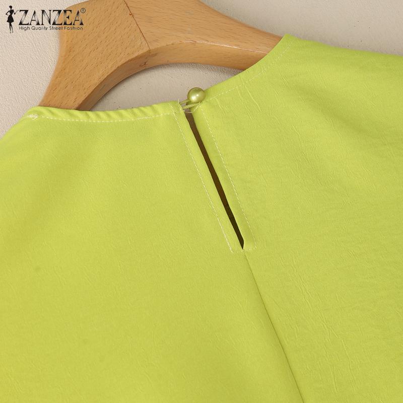 ZANZEA Women Casual Round Neck Summer Sleeveless Dress
