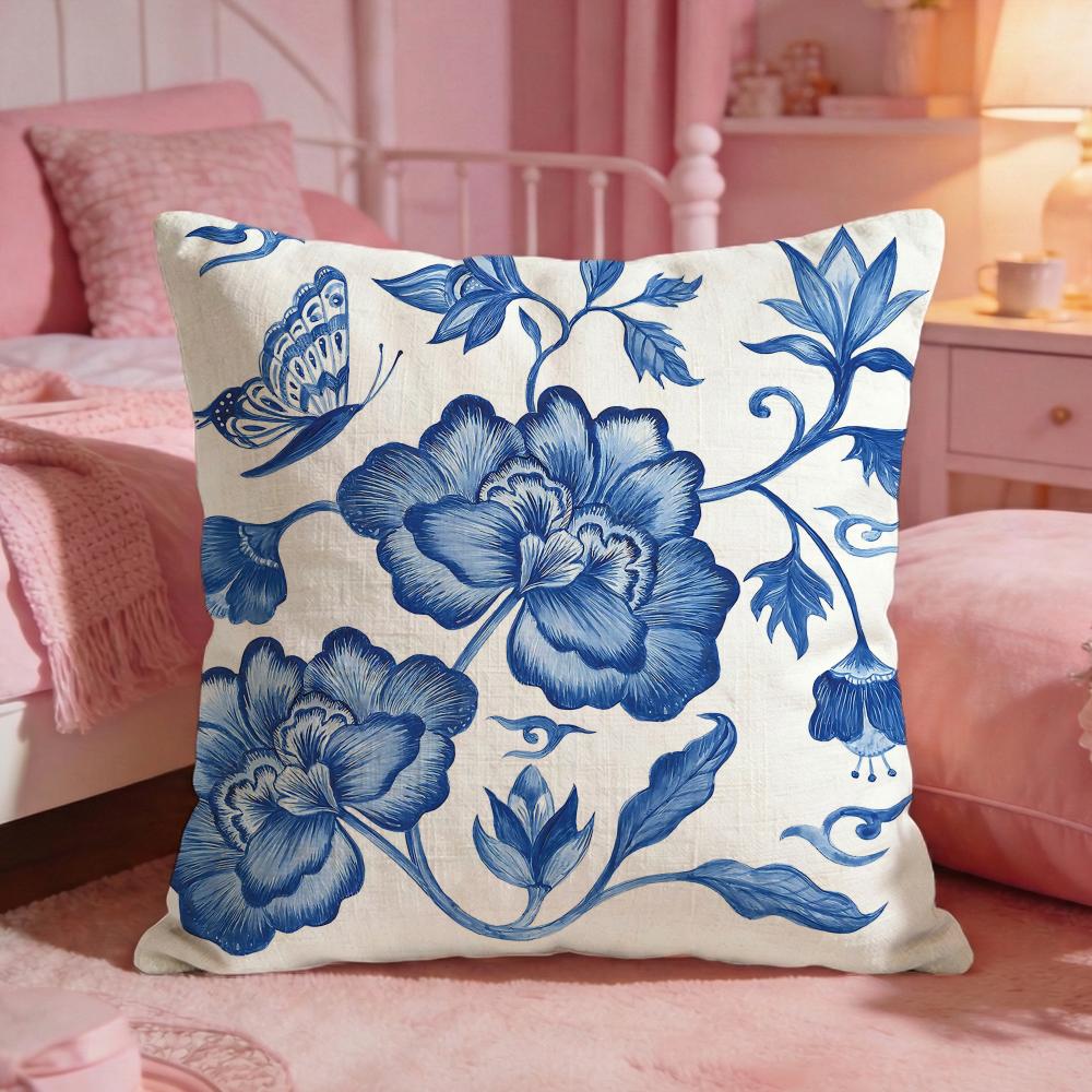 Elegant PPeony PatternS Cushion Cover Premium Comfort Reversible Pillow Cove Two in One Design for Any Room  Car Interior