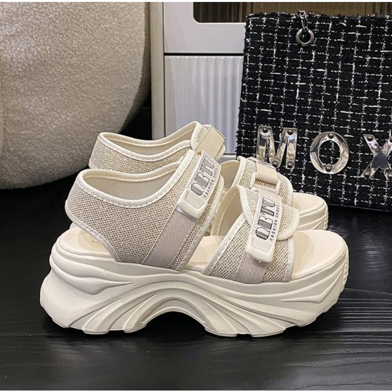 2025Summer Platform Sports Sandals for Women Flat Bottomed Beach Shoes Thick Soled Sneaker Casual Women Shoes Sandalias De Mujer