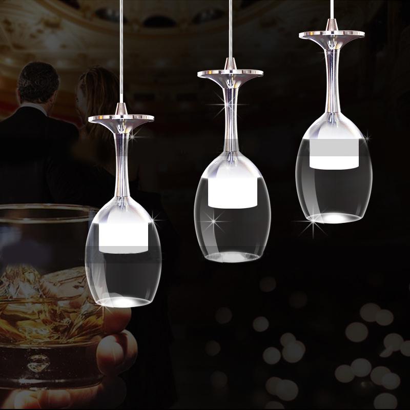 LED Modern Minimalist Creative Wine Glass Ceiling Light Pendant Lamp Fixture Lighting Chandelier