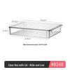 Clear Acrylic Jewelry and Cosmetics Storage Box with Lid