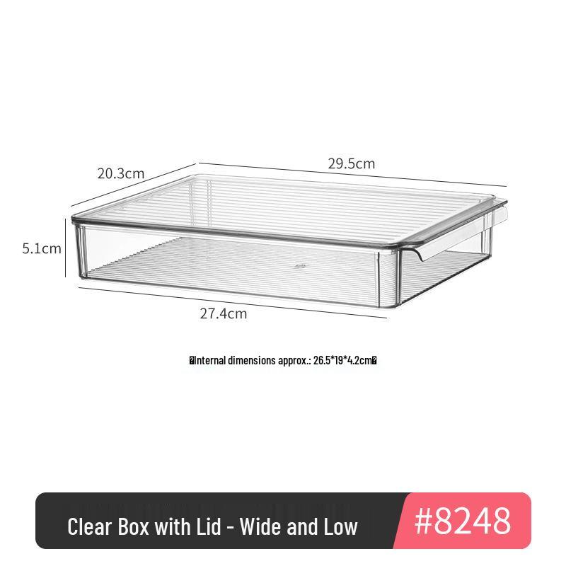 Clear Acrylic Jewelry and Cosmetics Storage Box with Lid