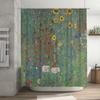 Vintage Style Shower Curtains with European Garden Patterns Bathroom Decor Waterproof Polyester Curtain White/Black Floral Desig