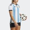 Adidas Argentina National Team Jersey Straight Stripe Round Neck Short Sleeve T-Shirt Women Tops White IB3596