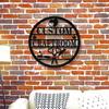 Custom Handmade Metal Wall Art Iron Sign Scissor Thread Craft Room Decor