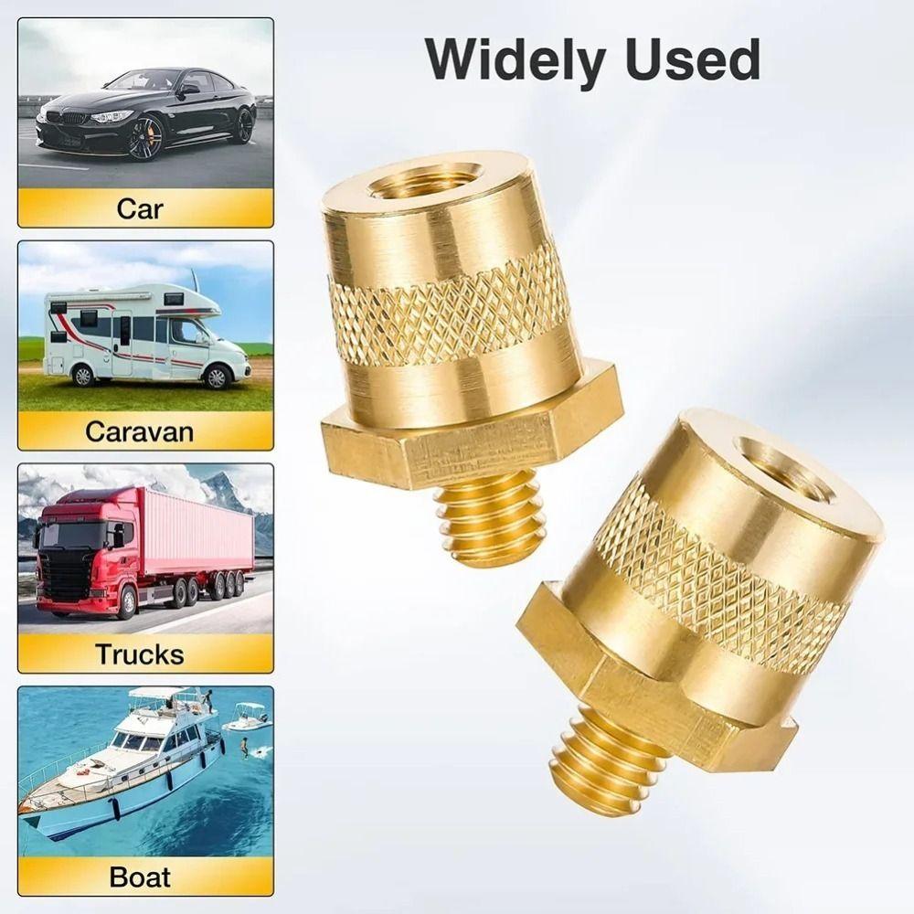 Brass Battery Post Terminals With Male Thread BatteryTerminal Universal Battery Pole Adapter