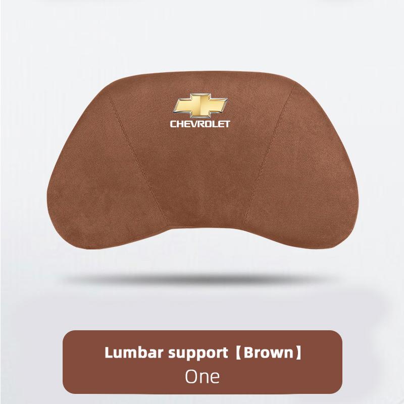 AABHE1 Suede Car Headrest Soft Memory Foam Comfort Lumbar Support Pillow Auto Interior For Chevrolet Spark Captiva Cruze Z71 Aveo Onix