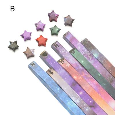 Kids Single Sided Home Decor Printed Pattern Outer Space DIY Crafts Folding Star Origami Scrapbooking Paper Strips