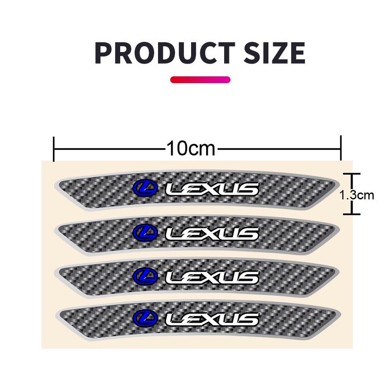 4Pcs Car Wheel Badge Sticker Emblem Decoration For Lexus F SPORT LBX NX RX 350h 450h ES UX 300e GS GX IS LS LX CT LC Accessories