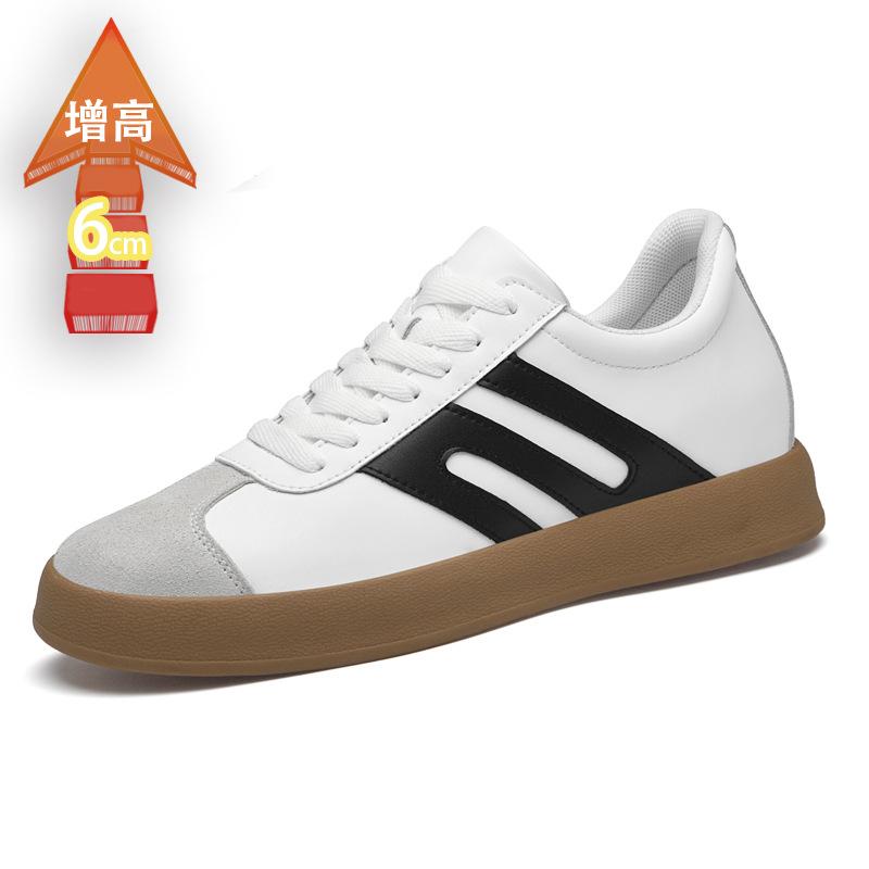 

Мужские кожаные повседневные кеды для ежедневной работы, белые туфли, невидимое увеличение роста на 8 см, мужская обувь 37