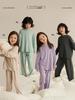 Autumn Style Thermal Fleece Parent-Child Casual Home Wear Set - Top and Trousers