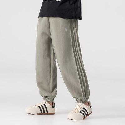 Duoduojia Boys' Breathable Lyocell Linen Casual Jogger Pants