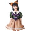 DECEED Halloween Nick Fox Con Man Costume for Zootopia Animal Metropolis Cute Lolita Fox Set Cosplay, Girls, Costume, Cosplay, Dress, Costume, 5-Piece