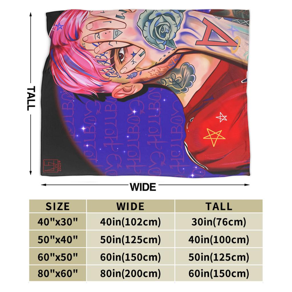 Lil Peep Love Warm Blanket American Rapper Travel Plush Bedding Throws Fluffy Couch Bed Flannel Bedspread Sofa Bed Cover