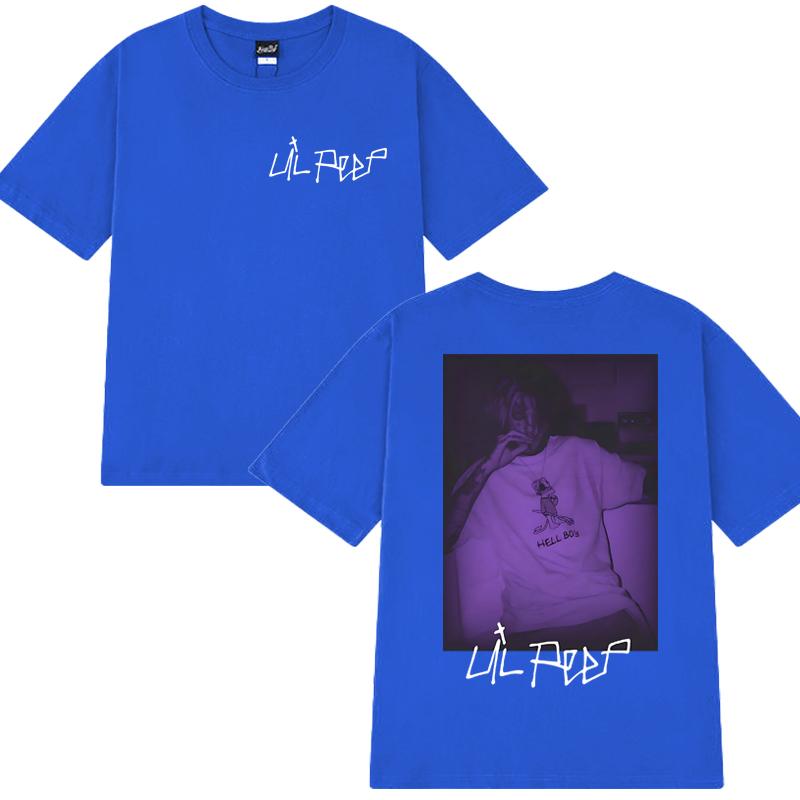 Lil Peep T-shirt vintage a maniche corte per fumatori Unisex Donna Hip Hop Oversize streetwear Unisex Abbigliamento 100% Cotone T-shirt