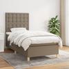 Vidaxl Letto Continentale Con Materasso, Taupe, Tessuto, 80X200 Cm