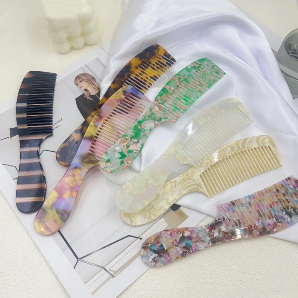 Leopard Print Acetate Comb Hair Styling Tool Hairdressing Combs Hair Care Makeup Comb  Dormitory
