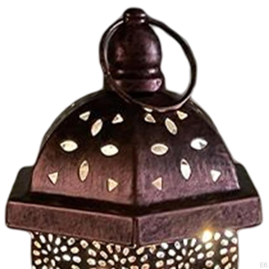 Retro Style Hanging Hollow Carved Light Battery Operated Desk Lamp for Room Ornament