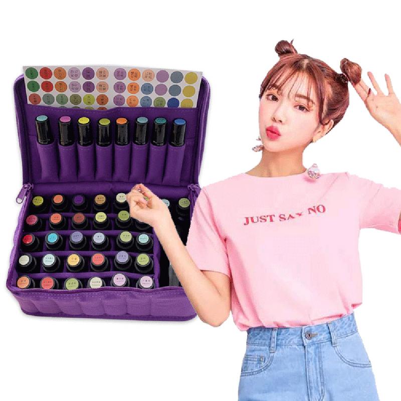Essential Oil Case 38 Bottles 5ML10ML15ML Perfume Oil Essential Oil Box Travel Portable Carrying Holder Nail Polish Storage Bag