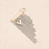 Geometric Love Pendant Pin Irregular Star Tassel Brooches Personality Tassel Chain Brooch  Male