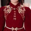 Korean Silver Fox Velvet 410g Girls' Formal Princess Dress - Autumn/Winter New Year's Gown