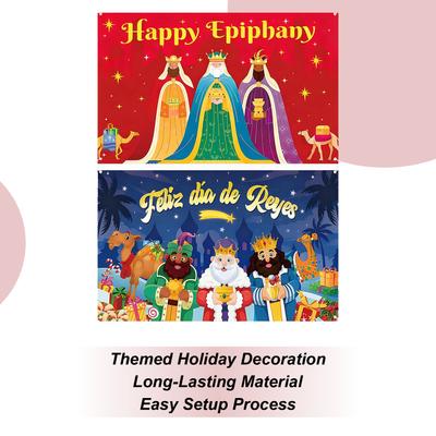 Three Kings Day Backdrop 6x5ft Holiday Decoration Holiday Photography Backdrops For Party Hosts Photographers Family Gatherings