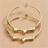 Concise Golden Plated Large Round Hoop Earrings Women's Exquisite Daily Casual Party Earrings Jewelry Accessories Gifts