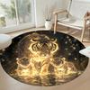 Tiger Round Office Rug Design for Dining Room Playrooms Kitchen Entryway Anti-slip Round Rug Decorate Offices Birthday Christmas Gift