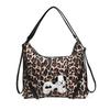 Large-capacity Commuter Backpack Bag Women's  New Fashion Leopard Print Shoulder Bag Versatile Casual Niche Tote Bag