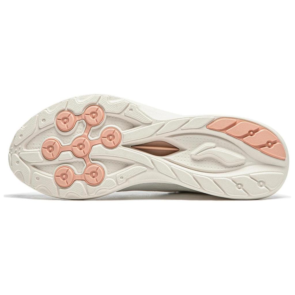 New LiNing Qingyi Shock Absorbers With Slip Resistant Features Low Top Running Shoes Women's White Orange ARSU016-2