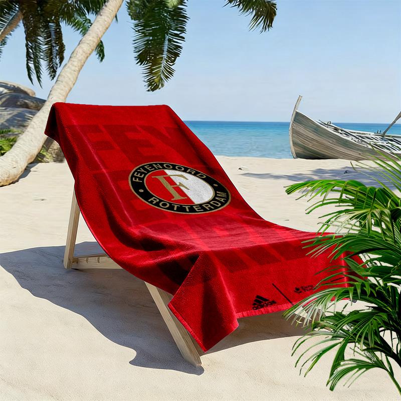 Feyenoord Print Strandtuch, Großes Weiches Schnelltrocknendes Handtuch für Strand Camping Schwimmen