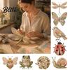 Familienaktivitäts-Pakete Garten-Tier-Patchwork DIY-Set Floraler Stoff Nähen Niedlich Einzigartig Handgemacht Wohnaccessoires Schmetterling Vogel Basteln