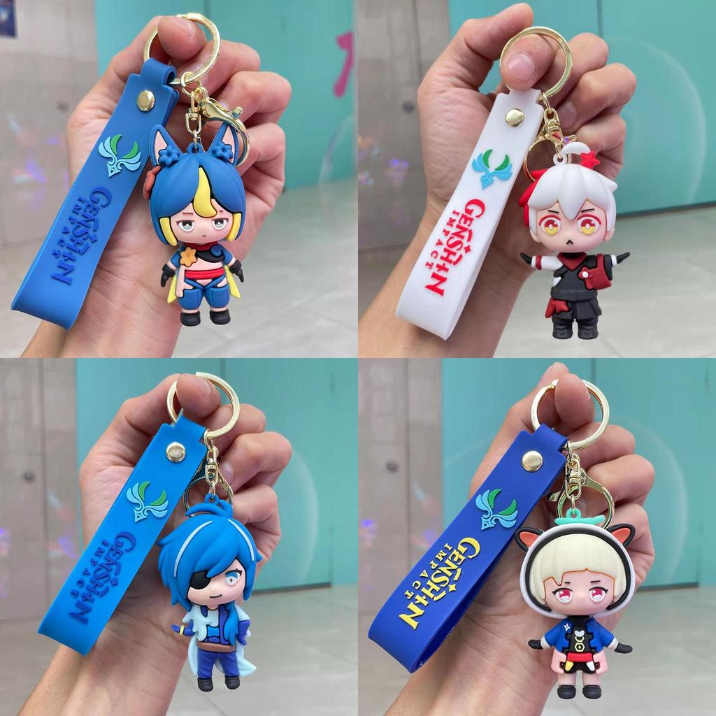Genshin Impact And Naruto Silicone Keychain Figurine Collectible For Anime Fans