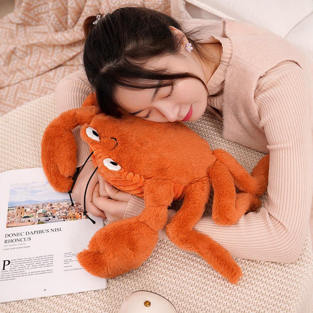 1pc Adorable Soft Lifelike Lobster Crab Plueshie Stuffed Cartoon Sea Animals Toys Appease Doll For Birthday Xmas Gift