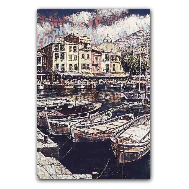 Landscape Oil Painting Famous Architectural Art Canvas Painting Gift Painting Living Room Corridor Study Home Decoration Mural No Frame