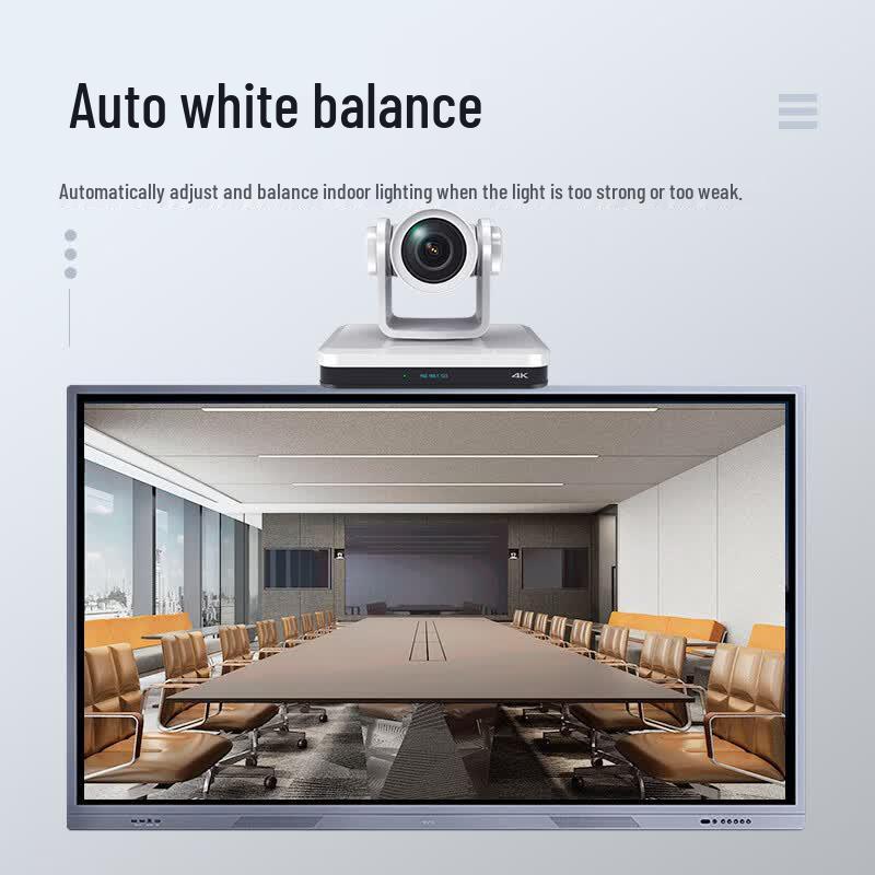 Huachang Vision 4K 60fps PTZ Conference Camera with 20x Optical Zoom and AI Tracking (CN Version)