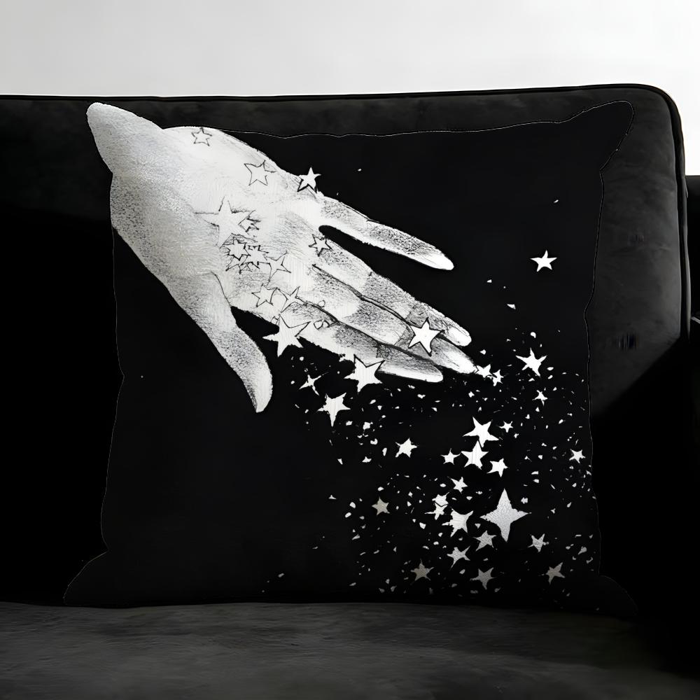 C-Celestial H-Hands Art Print Cushion Cover Pillowcase Ultra Soft Skin Friendly Fabric Cloud Like Comfort & Concealed Zipper