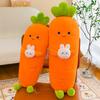 Large Fruit Pillow Carrot Rabbit Doll Plush Toy Girl Sleeping with Doll Pillow Birthday Gift