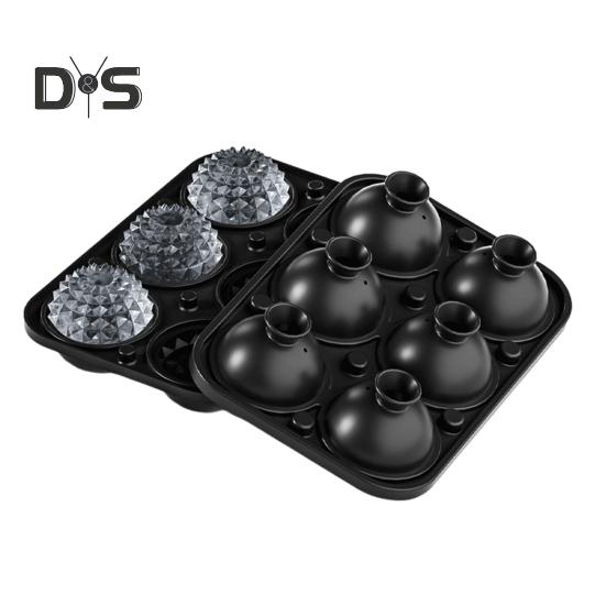 

Большая сферическая форма для кубиков льда, медленно тающая, 6 ячеек, устройство для приготовления кубиков льда для коктейлей и виски A